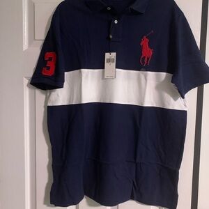 Classic Navy and White Polo Shirt